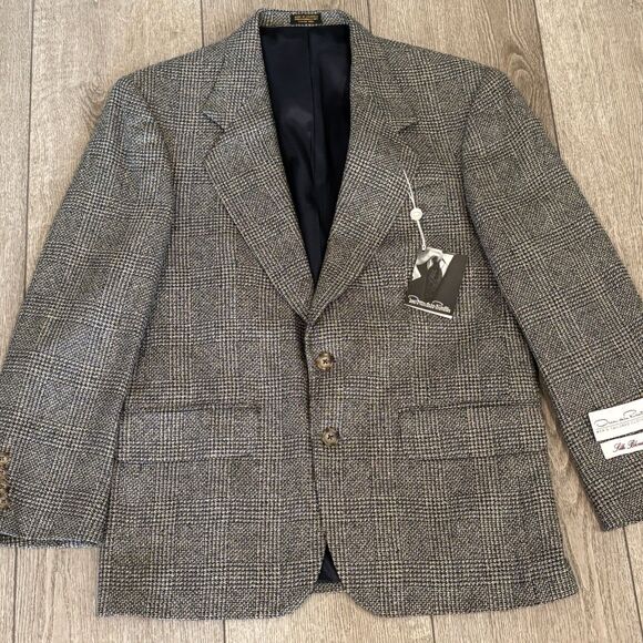 Oscar de la Renta Silk Wool Sport Coat Jacket Blazer Men's 38S NWT Vintage - Picture 2 of 10